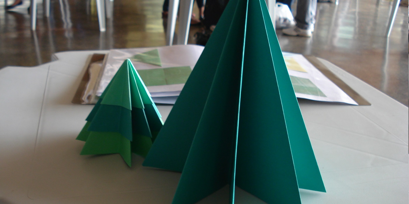 Arvore de natal de origami